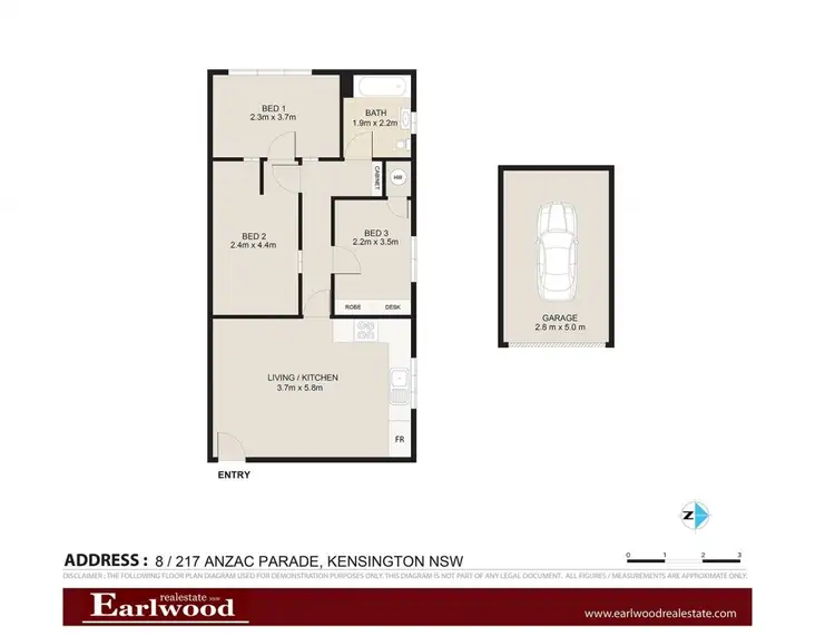 Floorplan of Homely apartment listing, 8/217 Anzac Parade, Kensington NSW 2033