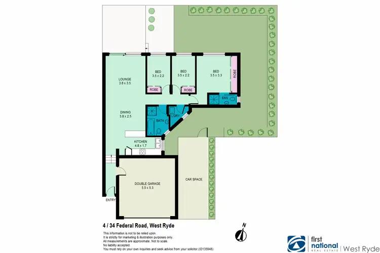 Floorplan of Homely villa listing, 4/34 Federal Road, West Ryde NSW 2114