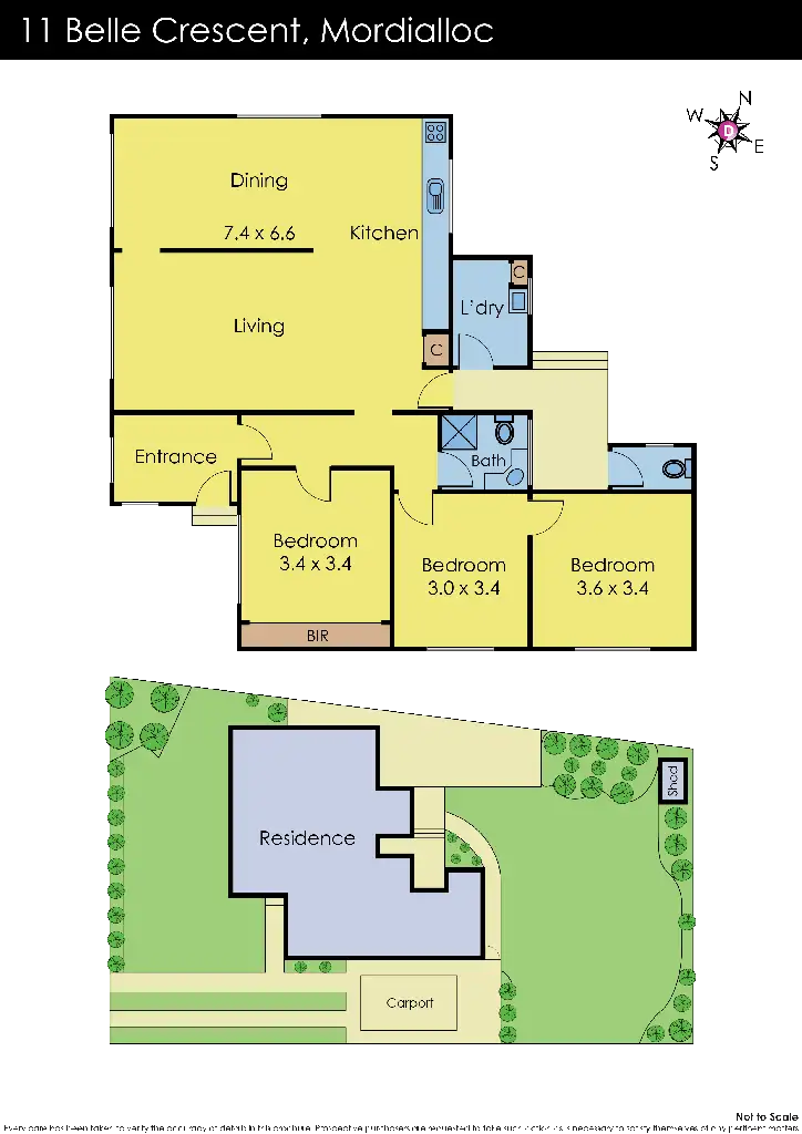 Floorplan of Homely house listing, 11 Belle Crescent, Mordialloc VIC 3195
