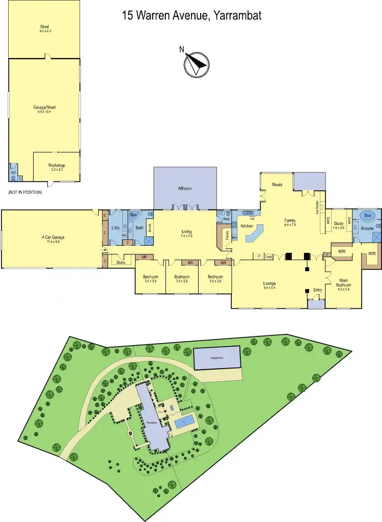 Floorplan of Homely house listing, 15 Warren Ave, Yarrambat VIC 3091