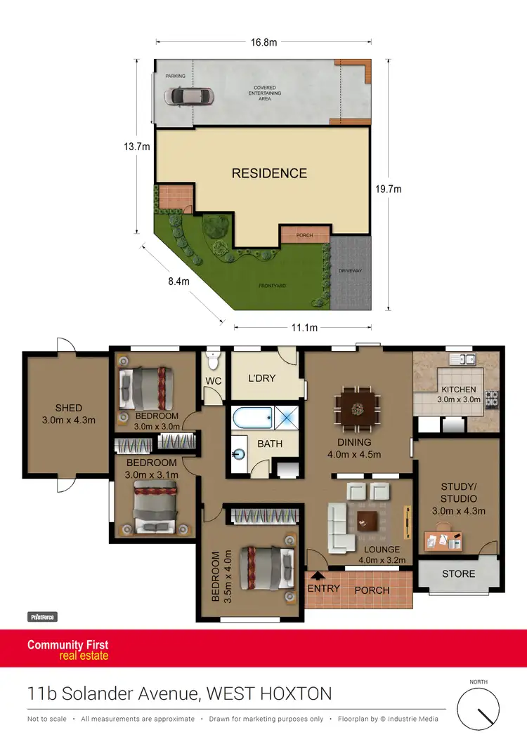 Floorplan of Homely semi-detached listing, 11B Solander Avenue, West Hoxton NSW 2171