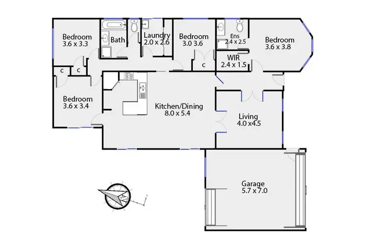 Floorplan of Homely house listing, 7 Tulloch Rise, Ballarat VIC 3350