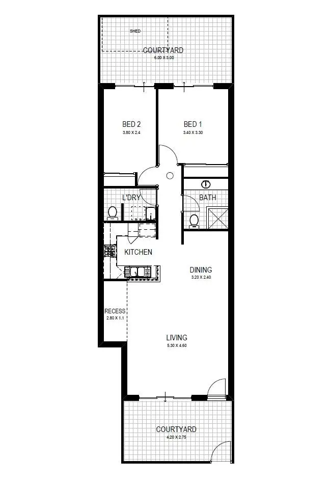 Floorplan of Homely apartment listing, 41/28 Robinson Avenue, Perth WA 6000