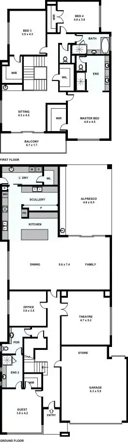 Floorplan of Homely house listing, 10 Egretta Drive, Waterford WA 6152