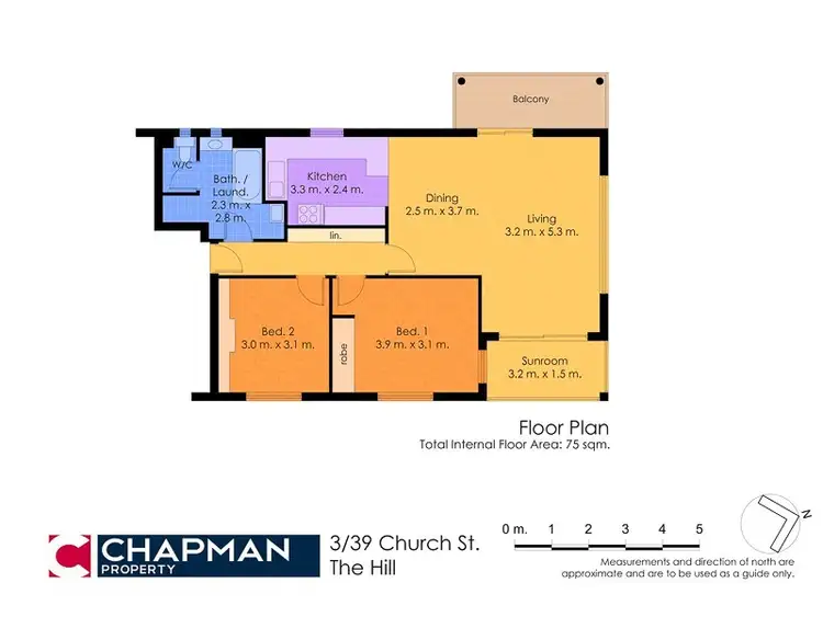 Floorplan of Homely townhouse listing, 3/39 Church Street, The Hill NSW 2300