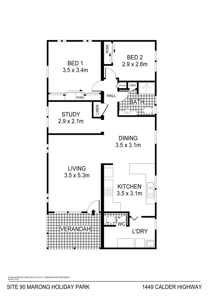 Floorplan of Homely house listing, 90/1449 Calder Highway, Marong VIC 3515