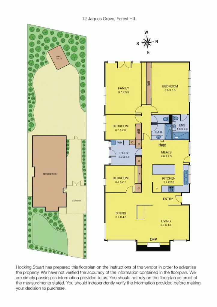 Floorplan of Homely house listing, 12 Jaques Grove, Forest Hill VIC 3131