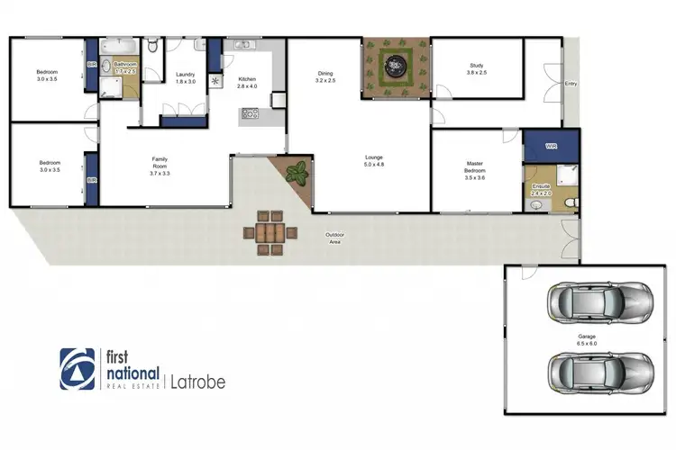 Floorplan of Homely house listing, 2 Bernadette Court, Traralgon VIC 3844