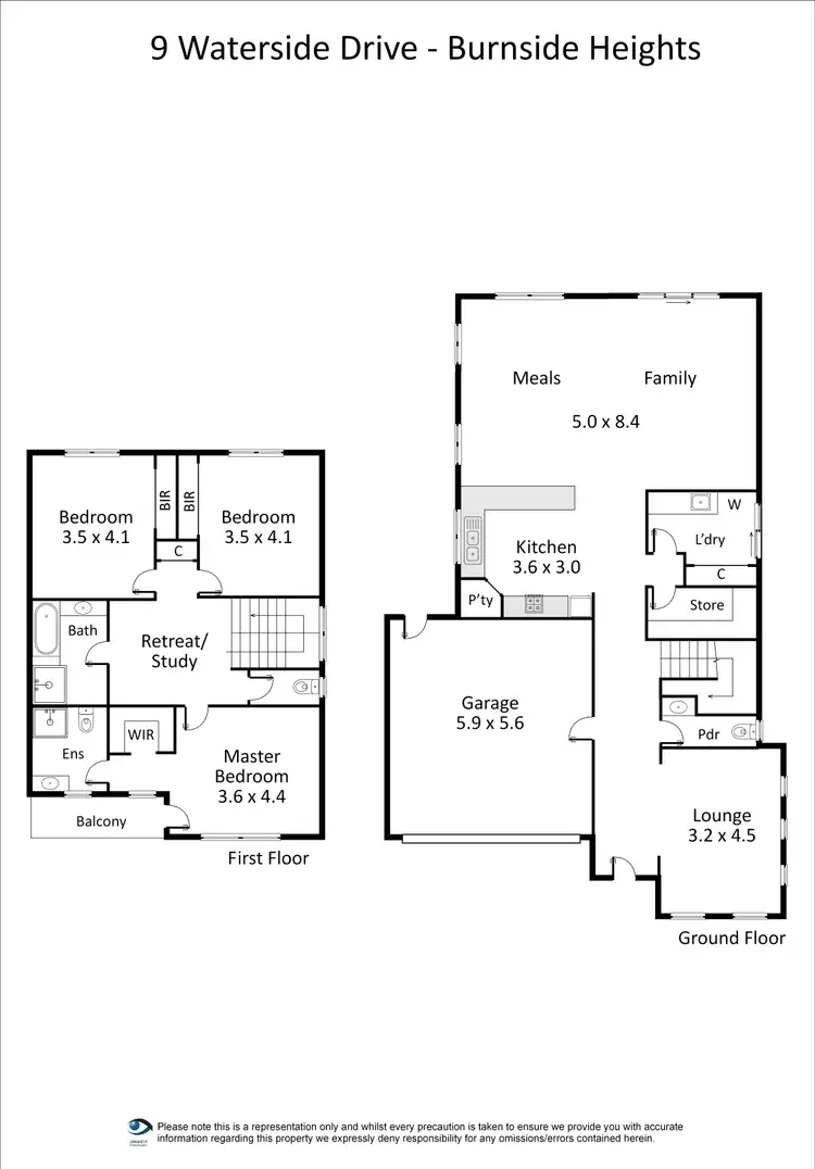 Floorplan of Homely house listing, 9 Waterside Drive, Burnside VIC 3023