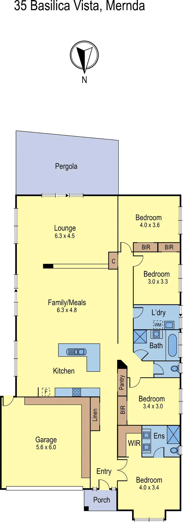 Floorplan of Homely house listing, 35 Basilica Vista, Mernda VIC 3754