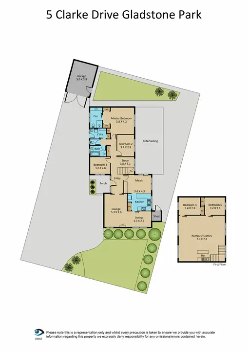 Floorplan of Homely house listing, 5 Clarke Drive, Gladstone Park VIC 3043