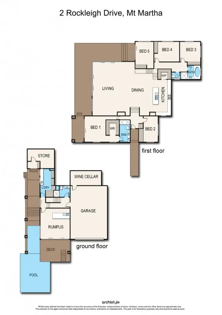 Floorplan of Homely house listing, 2 Rockleigh Drive, Mount Martha VIC 3934