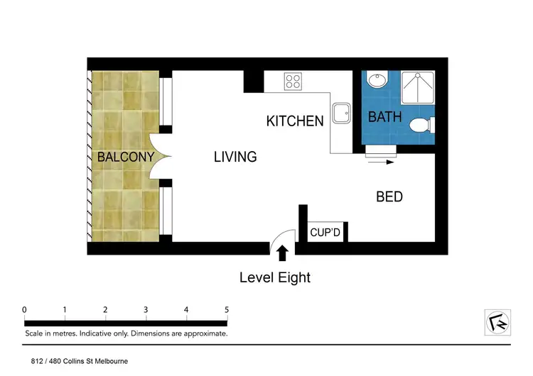 Floorplan of Homely apartment listing, 812/480 Collins Street, Melbourne VIC 3000