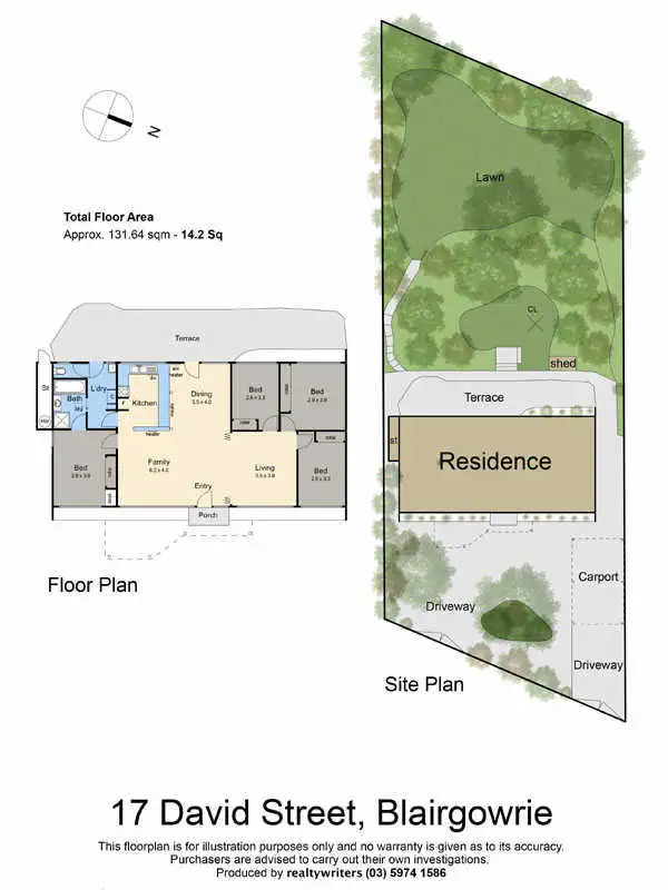 Floorplan of Homely house listing, 17 David Street, Blairgowrie VIC 3942