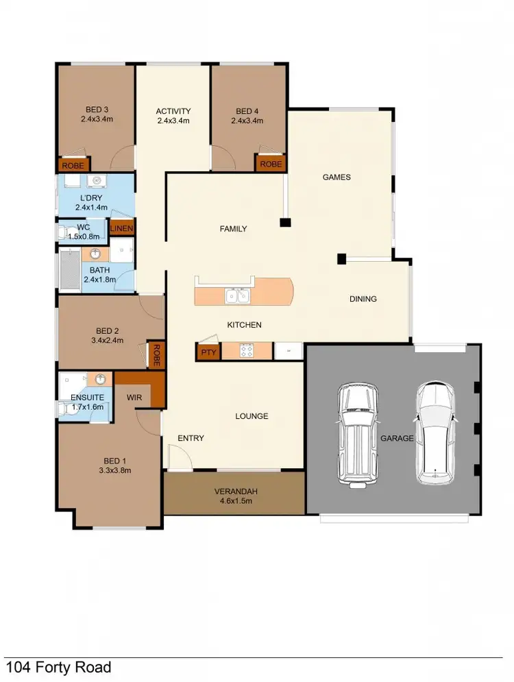 Floorplan of Homely house listing, 104 Forty Road, Secret Harbour WA 6173