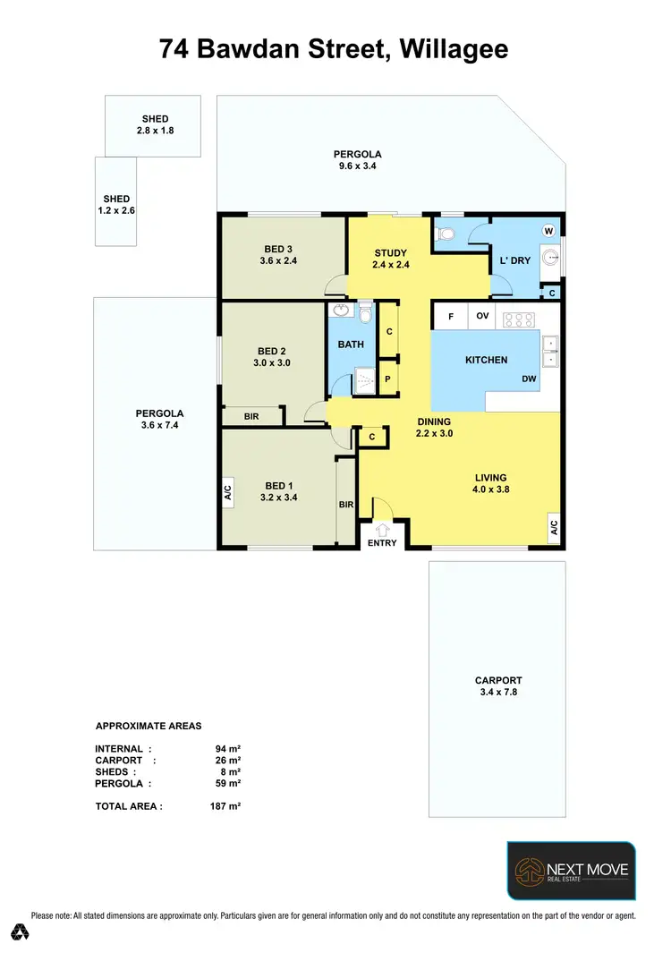 Floorplan of Homely house listing, 74 Bawdan St, Willagee WA 6156