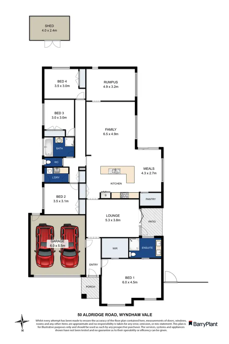 Floorplan of Homely house listing, 50 Aldridge Road, Wyndham Vale VIC 3024