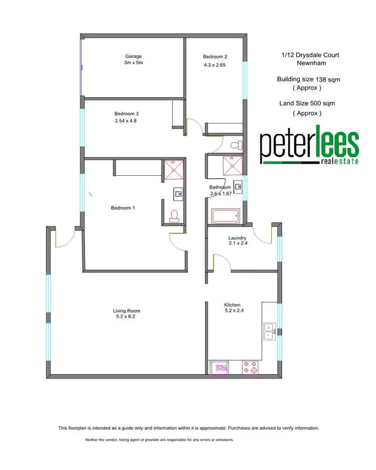 Floorplan of Homely unit listing, 1/12 Drysdale Court, Newnham TAS 7248