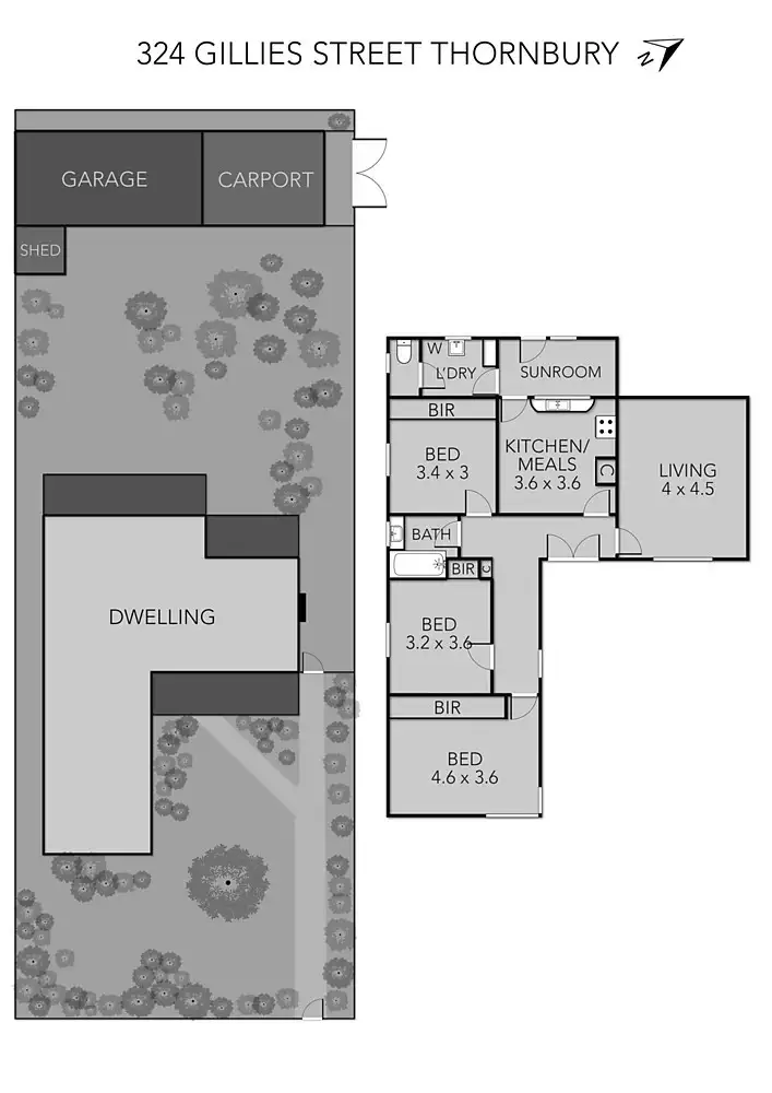 Floorplan of Homely house listing, 324 Gillies Street, Thornbury VIC 3071