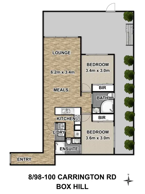 Floorplan of Homely apartment listing, 8/98-100 Carrington Road, Box Hill VIC 3128