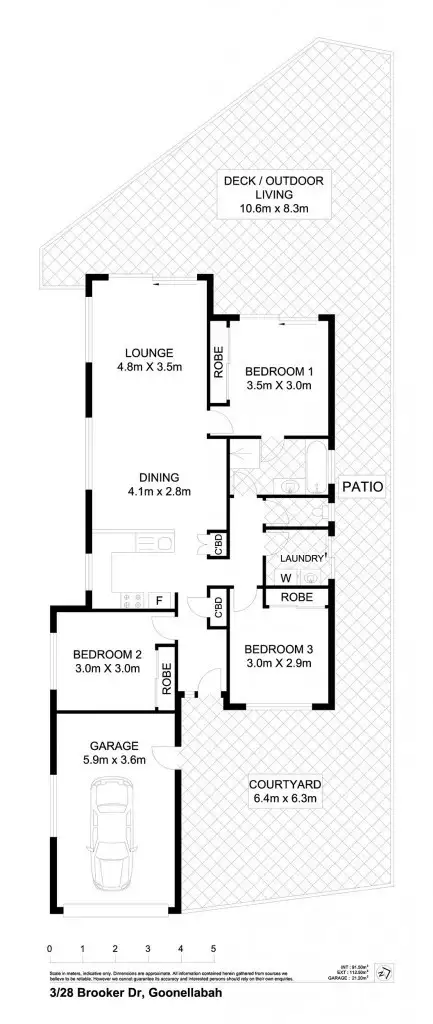 Floorplan of Homely house listing, 3/28 Brooker Drive, Goonellabah NSW 2480