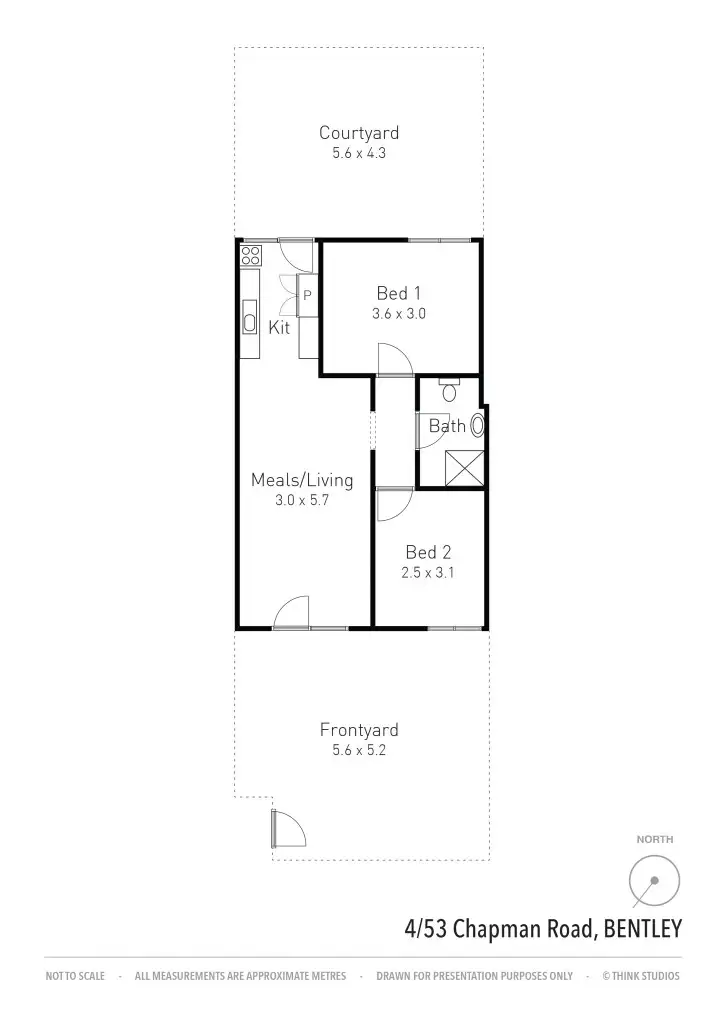 Floorplan of Homely townhouse listing, 4/53 Chapman Road, Bentley WA 6102