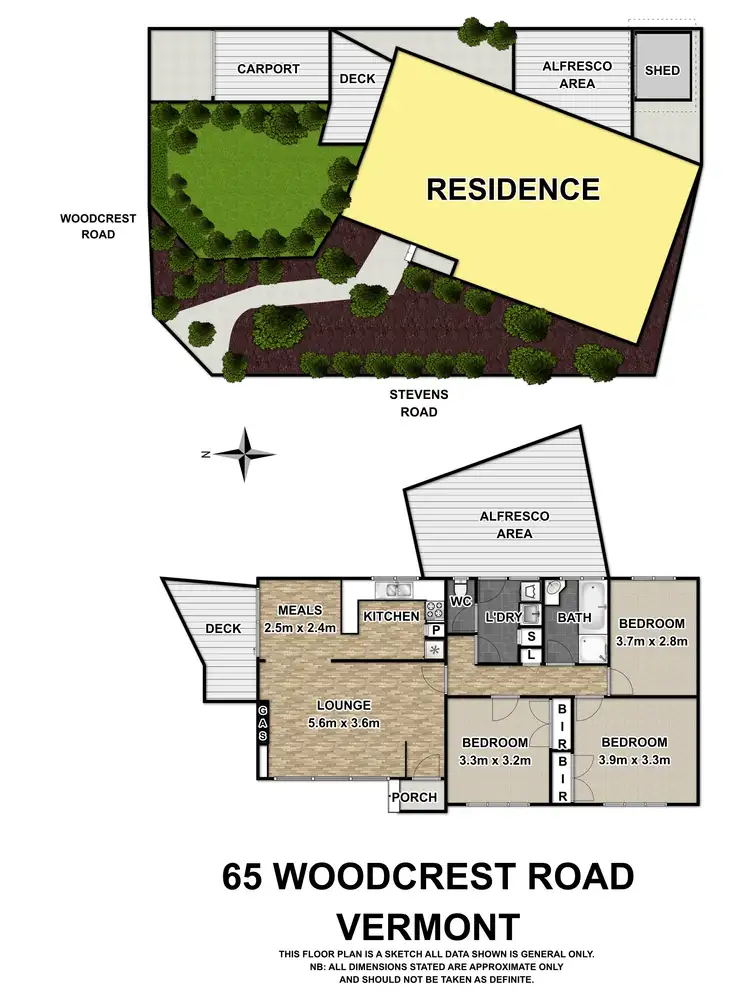 Floorplan of Homely house listing, 65 Woodcrest Road, Vermont VIC 3133