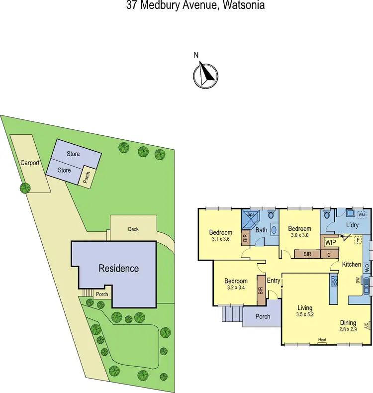 Floorplan of Homely house listing, 37 Medbury Avenue, Watsonia VIC 3087