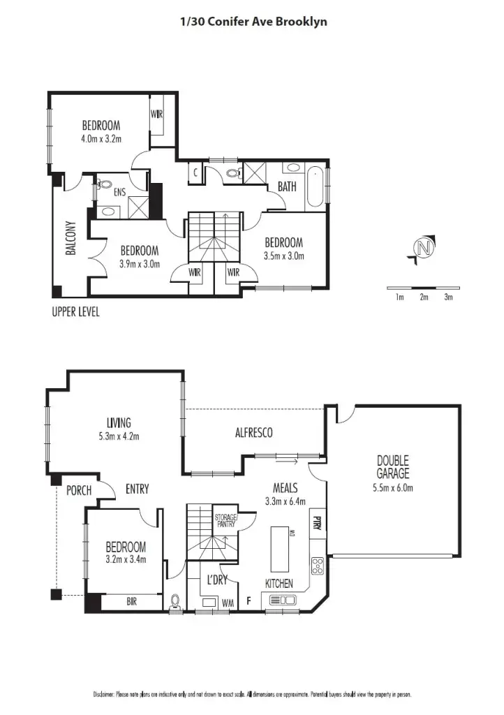Floorplan of Homely townhouse listing, 1/30 Conifer Avenue, Brooklyn VIC 3012