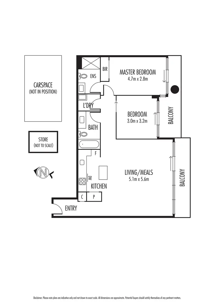 Floorplan of Homely apartment listing, 108/1 Roy Street, Melbourne VIC 3004