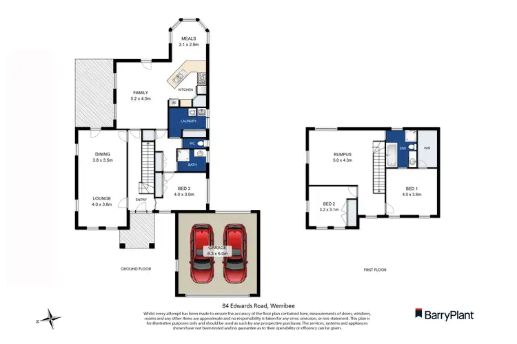 Floorplan of Homely house listing, 84 Edwards Road, Werribee VIC 3030