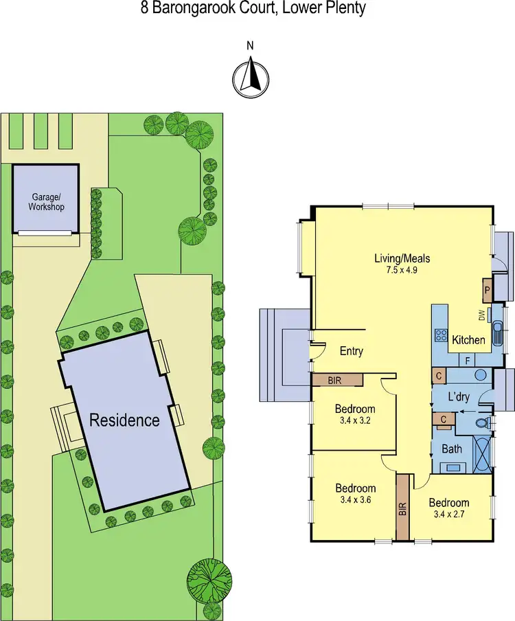 Floorplan of Homely house listing, 8 Barongarook Court, Lower Plenty VIC 3093