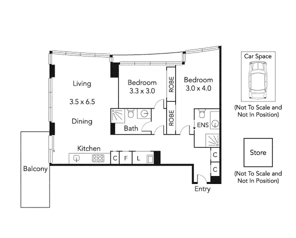 Floorplan of Homely apartment listing, 3005/27 Little Collins Street, Melbourne VIC 3000
