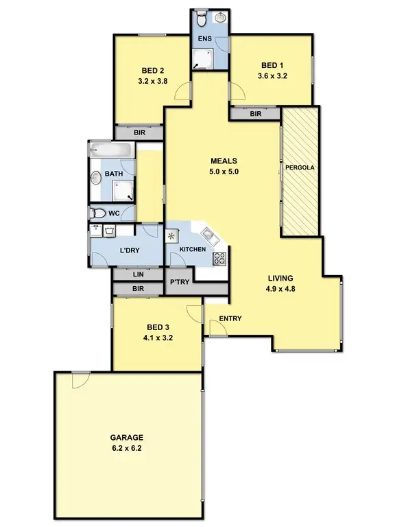 Floorplan of Homely unit listing, 2/17 Felix Crescent, Torquay VIC 3228