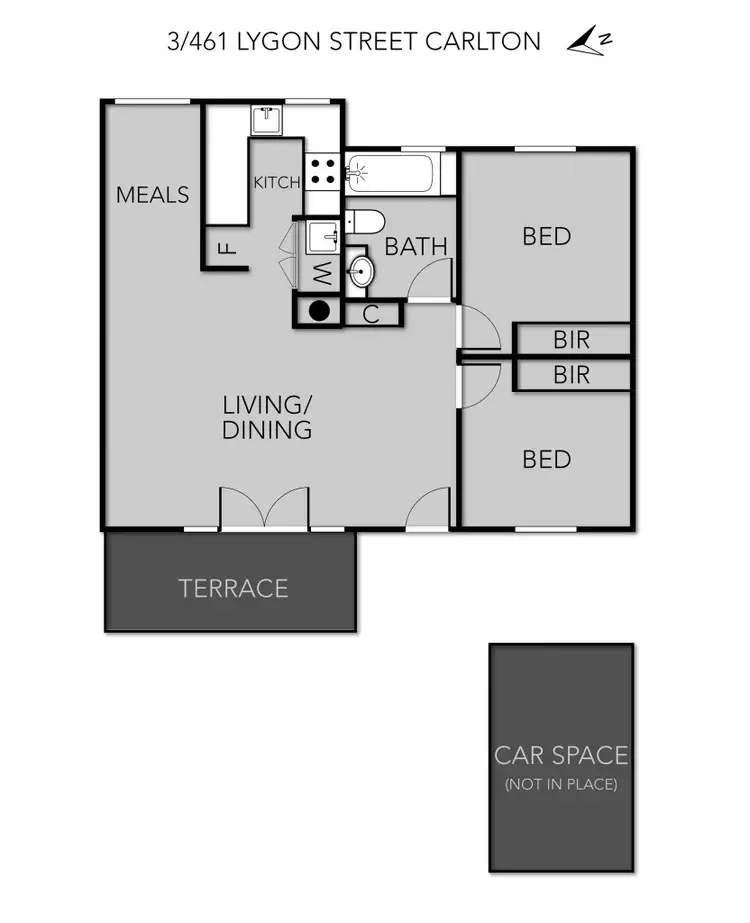 Floorplan of Homely apartment listing, 3/461 Lygon Street, Carlton VIC 3053