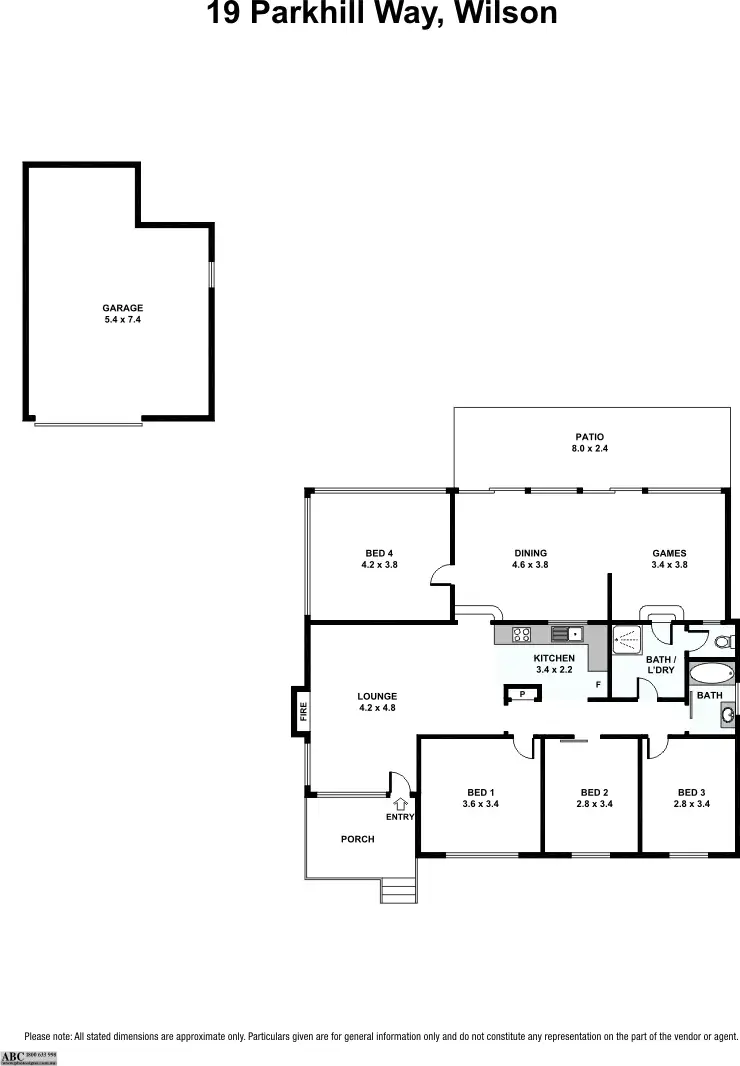 Floorplan of Homely house listing, 19 Parkhill Way, Wilson WA 6107