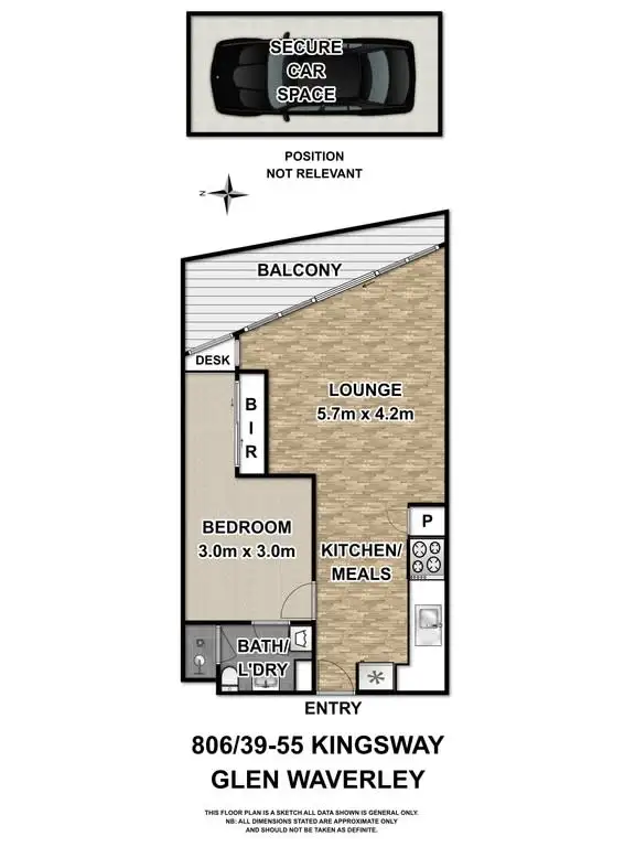 Floorplan of Homely apartment listing, 806/39-55 Kings Way, Glen Waverley VIC 3150