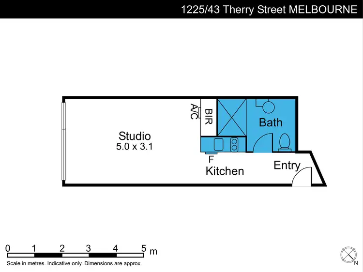 Floorplan of Homely apartment listing, 1225/43 Therry Street, Melbourne VIC 3000