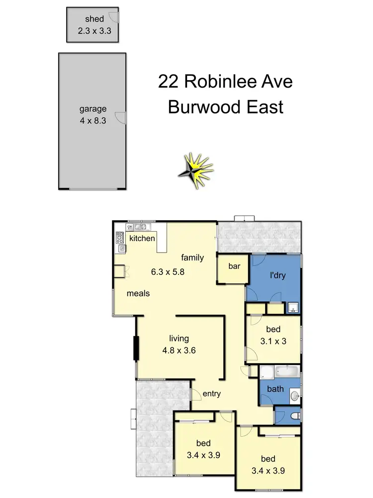Floorplan of Homely house listing, 22 Robinlee Avenue, Burwood East VIC 3151