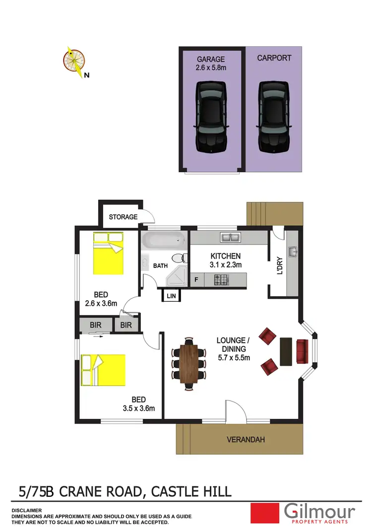 Floorplan of Homely villa listing, 5/75B Crane Road, Castle Hill NSW 2154