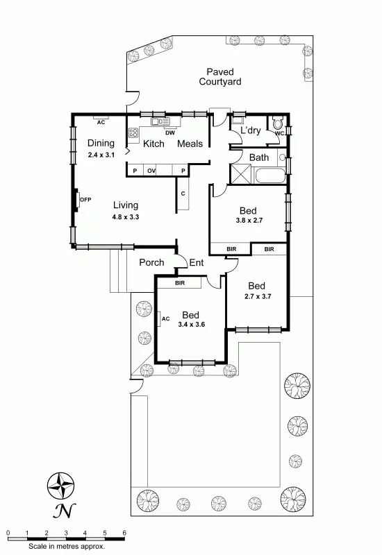 Floorplan of Homely townhouse listing, 1/2 Brosnan Road, Bentleigh East VIC 3165