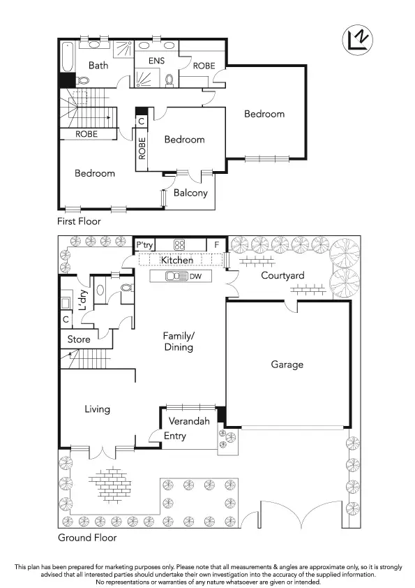 Floorplan of Homely townhouse listing, 72a Male Street, Brighton VIC 3186