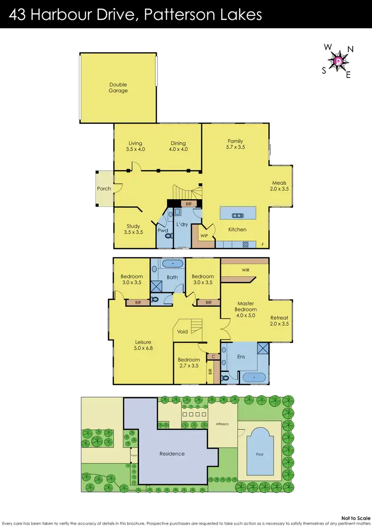 Floorplan of Homely house listing, 43 Harbour Drive, Patterson Lakes VIC 3197
