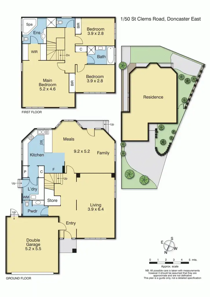 Floorplan of Homely townhouse listing, 1/50 St Clems Road, Doncaster East VIC 3109