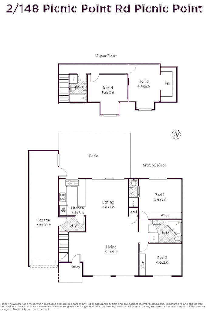 Floorplan of Homely townhouse listing, 2/148 Picnic Point Road, Picnic Point NSW 2213