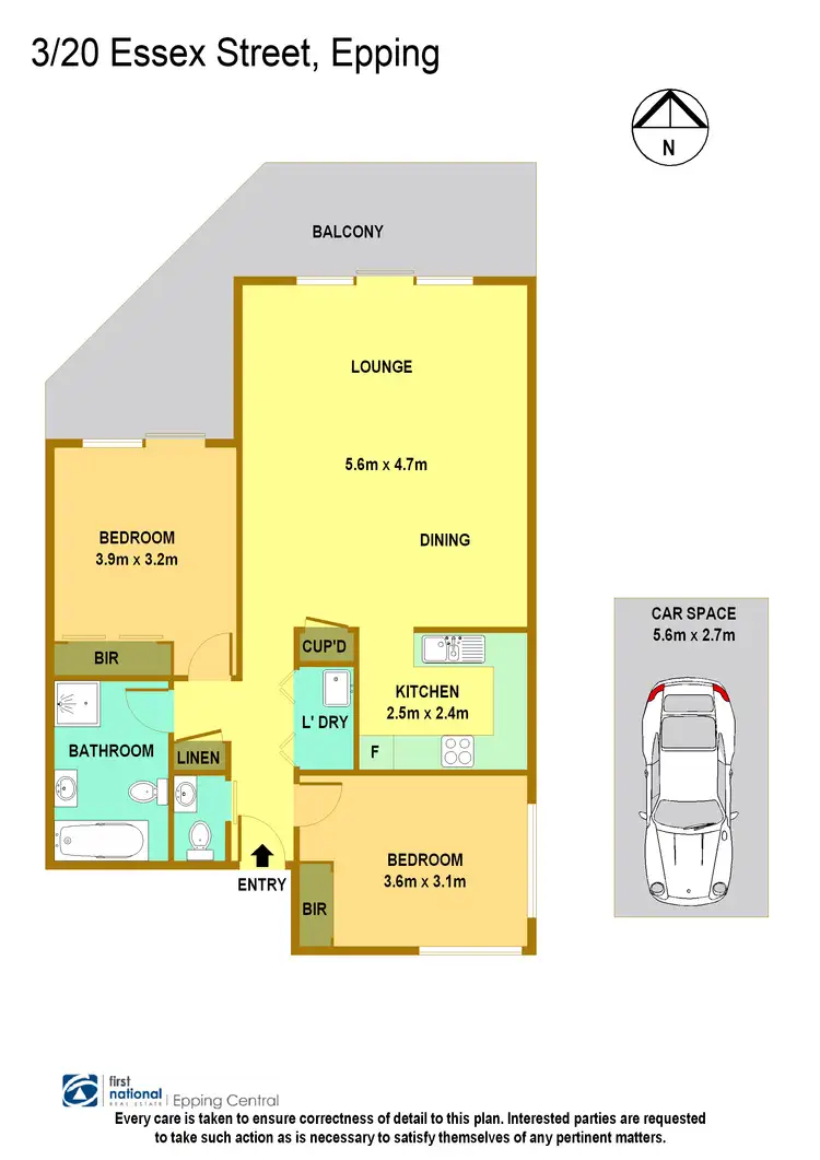 Floorplan of Homely unit listing, 3/20 Essex Street, Epping NSW 2121