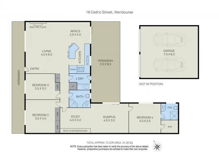 Floorplan of Homely house listing, 16 Cedric Street, Wendouree VIC 3355