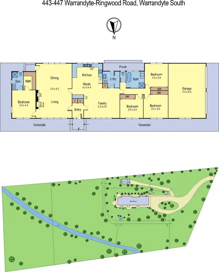 Floorplan of Homely house listing, 443-447 Warrandyte-Ringwood Road, Warrandyte South VIC 3134