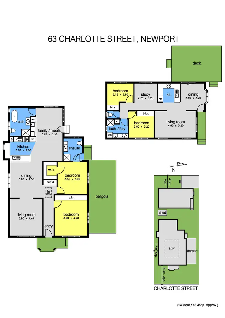 Floorplan of Homely house listing, 63 Charlotte Street, Newport VIC 3015