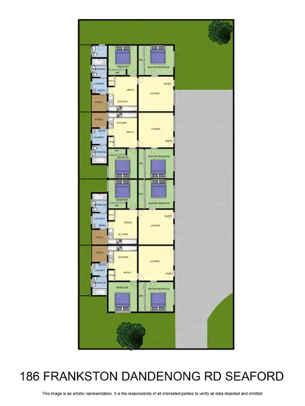 Floorplan of Homely block of units listing, 1-4/186 Frankston Dandenong Road, Seaford VIC 3198
